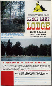 Fence Lake Lodge Ad